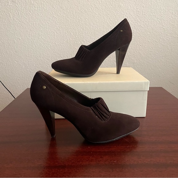 Coach Andra Brown Chocolate Oxford Pumps Booties - Picture 5 of 12